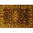 thumbnail image 1 of Ahgly Company Machine Washable Indoor Rectangle Persian Yellow Traditional Area Rugs, 8' x 10', 1 of 4