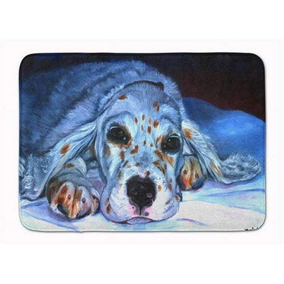 English Setter Pup Machine Washable Memory Foam Mat