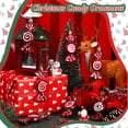 thumbnail image 2 of 12 piezas de adornos de caramelo navideño NQ colgantes con purpurina para árbol de Navidad, 2 of 5