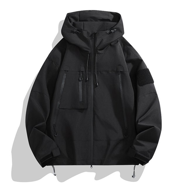 TIMIFIS Coupe-Vent pour Hommes Veste Décontractée Extérieure à Capuche Imperméable Mode Légère Manteaux de Randonnée