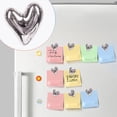 thumbnail image 3 of 1 Pcs Refrigerator Magnet, Cute Love Heart Refrigerator Magnets Silver, Small Decorative Heart Magnets for Fridge Locker Office Whiteboard Decor, Strong Magnet, Locker Magnets 0.83", 3 of 8