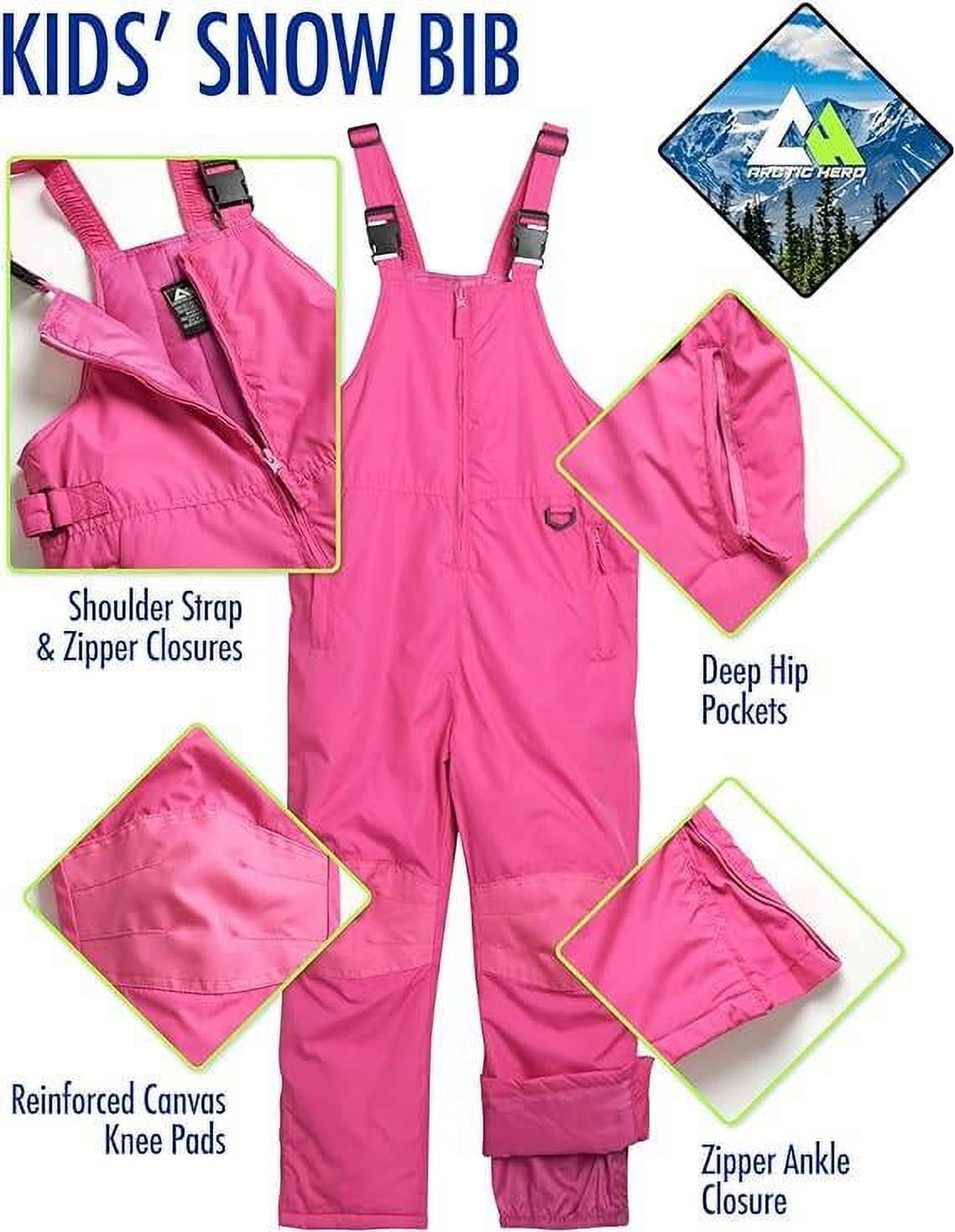 Arctic Hero Kids' Snow Bib - Boys' and Girls' Insulated Waterproof Ski Pants Overalls (2T-18)