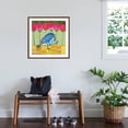 thumbnail image 3 of Art.com Blue Bird - Tulips Art Print by Robbin Rawlings, Brown Frame Wall Art, 29" x 29", 3 of 5