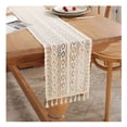 thumbnail image 1 of Camino de mesa, camino de mesa vintage beige para mesa de comedor, decoración de cocina (24 x 140 cm, 1 unidad), 1 of 5