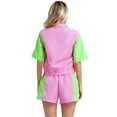 thumbnail image 6 of Haitryli Women's 80s Tracksuit Retro Outfits 2 Piece Zipper Front Jacket with Loose Shorts Pink M, 6 of 7