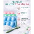 thumbnail image 2 of Moocorvic 3Pcs Easter Eggs Silicone Mold 8 Cavity Egg Shaped Easter Decorations Easter Party Supplies, 2 of 8