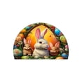 thumbnail image 2 of Cheapark Tapis de Porte d'Entrée Semi-Circulaire Easter, Tapis de Sol Antidérapant et Résistant aux Taches, Tapis de Décoration pour Chambre, 2 of 6