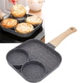 thumbnail image 4 of 4 Hole Frying Pan, Black Omelet Pan Heat Resistant With Handle For Kitchen For Gas And Induction Cooker Black, 4 of 8