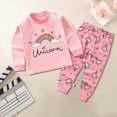 thumbnail image 2 of TOWED22 Infant Toddler Baby Girl Boy Clothes 2pcs Long Sleeve Sweatshirt Tops T Shirt Pocket Joggers Pants Cartoon Graphic Outfits Clothing Set(Pink,2-3 Y), 2 of 4