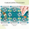 thumbnail image 5 of Summer Beach Hawaii Tropical Funny 3D Waterproof Picnic Patio Party Round Table Cloth Cover Decorations Fabric 60 Inch Circular Tablecloth for 20-47 Inch Home Dining Room Kitchen Decor, 5 of 6