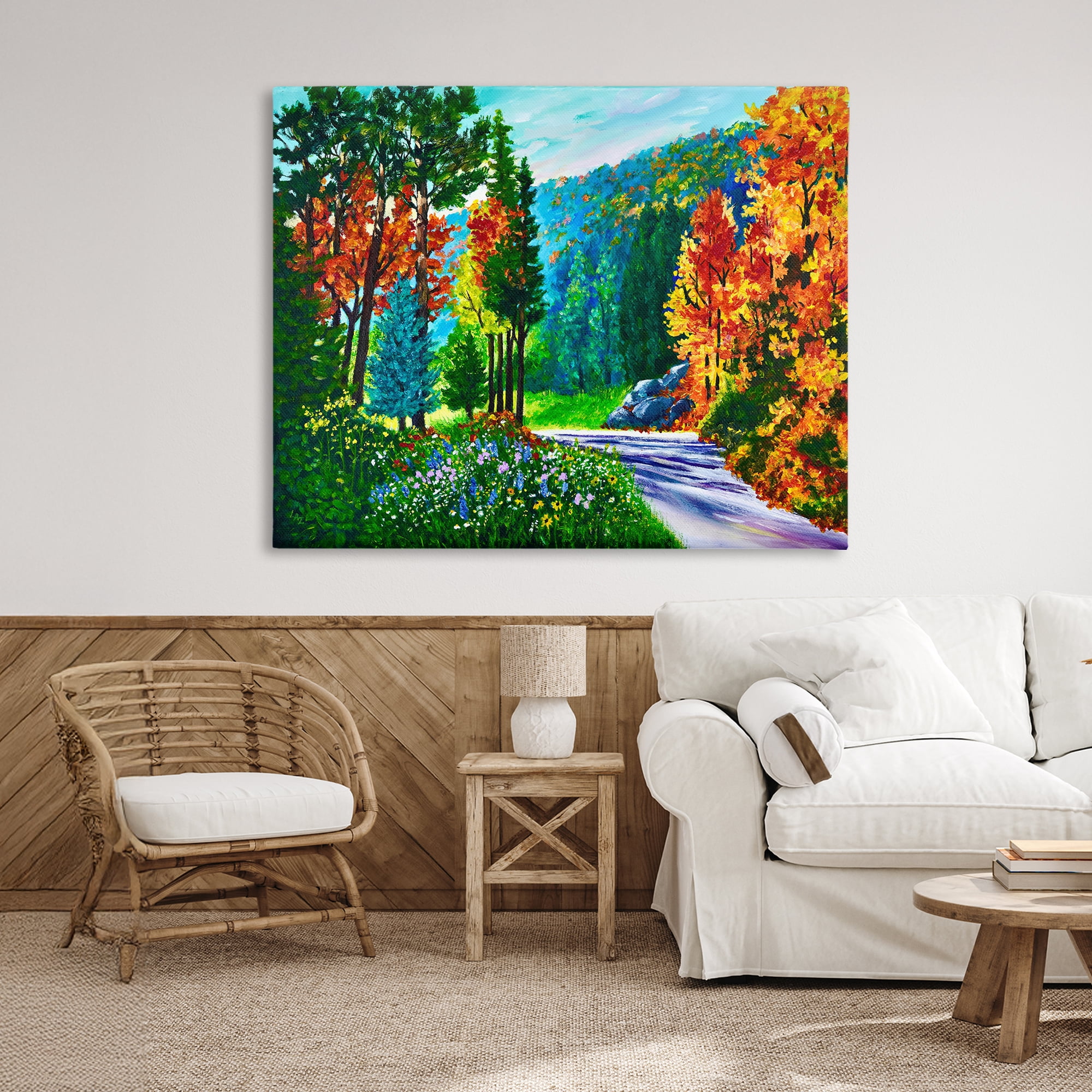 Stupell Industries Sunlit Autumn Woodland Pathway Canvas Wall Art, design by Lee Ann Zirbes