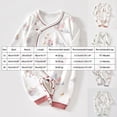 thumbnail image 3 of Newborn Baby Girl Fall Outfit Romper Long Sleeve Jumpsuit Bodysuit Elastic Waist Pants Infant Clothes, 3 of 4