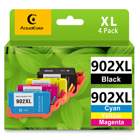 902XL 902 XL Ink Cartridges for HP Ink 902XL 902 XL Combo Pack for OfficeJet Pro 6978 6968 6960 6970 6974 OfficeJet 6958 6950 6954 6956 Printer (Black Cyan Magenta Yellow, 4-Pack)