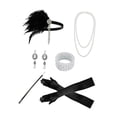 thumbnail image 4 of Conjunto de accesorios para mujer de los años 20 con diadema, estilo retro, accesorios creativos para fotos y decoración. Estilo D, 4 of 9