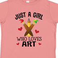 thumbnail image 4 of Inktastic Artist Just A Girl Who Loves Art Girls Toddler T-Shirt, 4 of 5