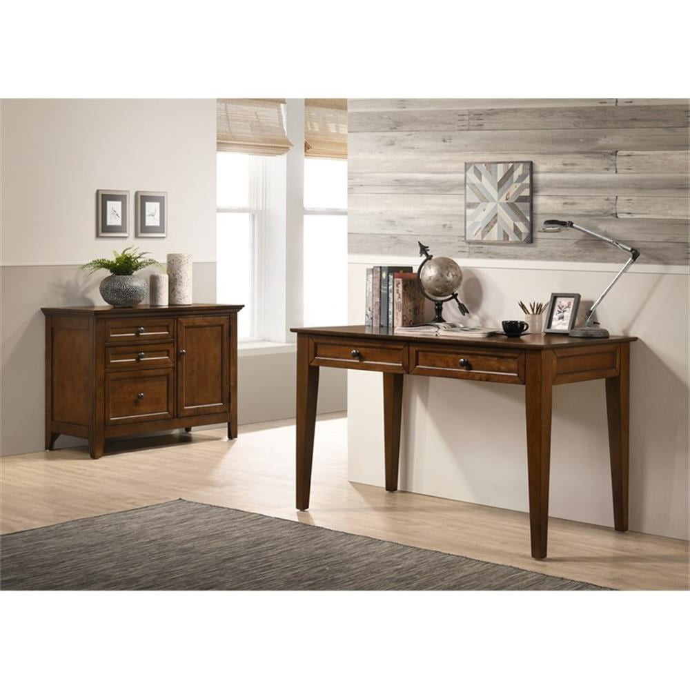 Intercon Furniture San Mateo Home Office 50" Wood Writing Desk in Brown