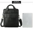 thumbnail image 4 of Bolso bandolera de piel auténtica para hombre, bandolera ajustable, para viajes, trabajo, negocios, 4 of 8