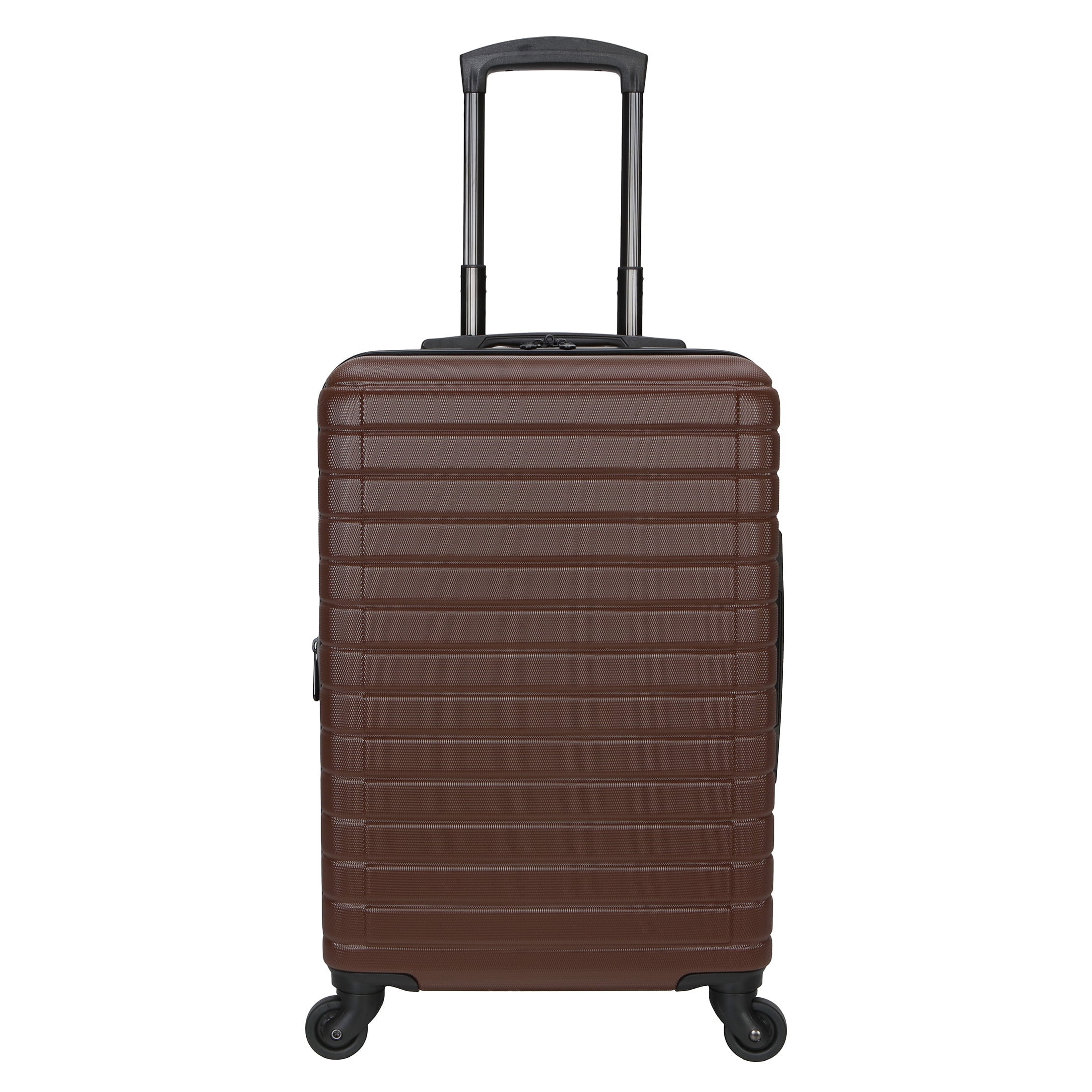 Protégé Brown Vacationer 20-inch Carry-on Expandable Hardside Luggage With 360-Spinner Wheels and Divider Pockets