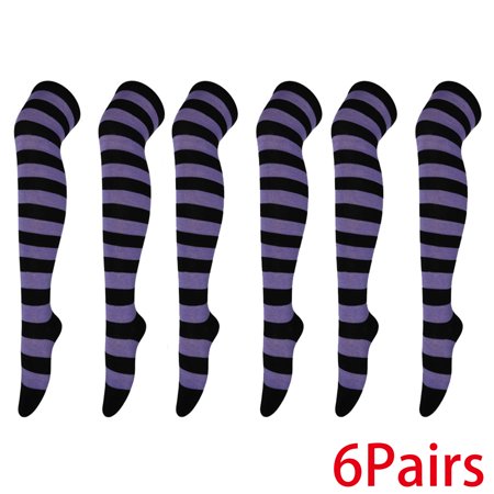 

6Pairs Women s Thigh High Non-Slip Socks