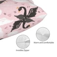 thumbnail image 3 of Easygdp Swan And Flowers2 for Soft Pillow Case Pillow Protectors,Perfect for Sleeping (Pillow Core Not Included)-16"x24", 3 of 6