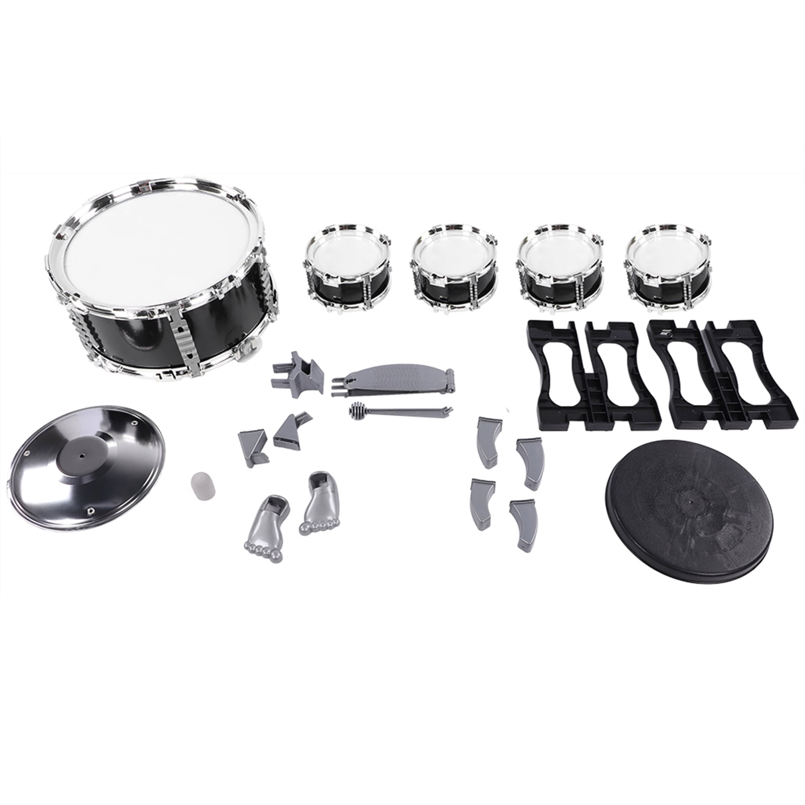 OTVIAP Junior Drum Set Children Drum, Musical Instrument Drum Set, For Beginners Baby Black