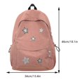 thumbnail image 3 of Mochila Campus para mujer, correa ajustable, apliques de estrellas, Bolso de viaje al aire libre para ocio, 3 of 9