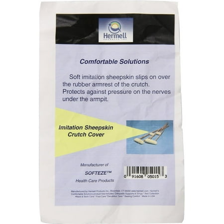 Hermell Crutch Sheepskin Covers 1 pair