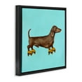 thumbnail image 2 of Stupell Industries Contemporary Funny Dachshund On Roller Skates Black Floating Frame Canvas Art, 18 x 18, by Coco de Paris, 2 of 7