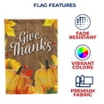 thumbnail image 5 of America Forever Give Thanks House Flag, 28 x 40 inch Double Sided, Rustic Wood Grain Banner, Fall Pumpkin Decoration, Autumn Seasonal Outdoor Decor, Thanksgiving Yard Flag, 5 of 5