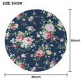 thumbnail image 6 of Pioneer Flower Floral Print Pattern Round Tablecloth 60"x60",Wrinkle Wipeable Table Cloth for Kitchen Dining Room Picnic Patio Party, 6 of 6