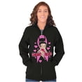 thumbnail image 4 of Betty Boop Breast Cancer Chemo Hero Women Plus Size Zipper Hoodie Brisco Brands 2X, 4 of 5