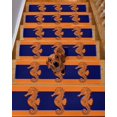 thumbnail image 2 of Orange Navy Blue Seahorse Stair Treads Non Slip Indoor for Wooden Steps, Summer Beach Coastal Modern 4 Pcs Stair Mats for Elders Dogs, 8 x 30 Inch Carpet Treads Runner Rugs for Staircase, 2 of 7