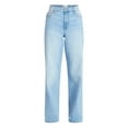 thumbnail image 3 of No Boundaries High Rise Baggy Wide Leg Jeans, 30'' Inseam, Women’s and Women's Plus XXS-4X, 3 of 5