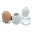 thumbnail image 5 of SharkTRUE Novelty Egg Shaped Ceramic Salt and Pepper Shakers Set, Kitchen Decor & Table Setting Ornament, 5 of 10