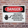 thumbnail image 5 of High Voltage Area Electrical Panel 36 Inches OSHA Danger Aluminum Sign 18 Inch x 12 Inch - 10 Pack, 5 of 8