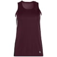 thumbnail image 3 of Holloway Sportswear 2XL Womens Vertical Singlet Dark Maroon/Black/White 221340, 3 of 4