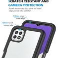 thumbnail image 3 of Shiyou - pour Samsung Galaxy A22 5G Étui, Étui Antichoc avec Protecteur d'Écran Intégré, Protection Robuste Intégrale Pare-Chocs 360° Clair pour Samsung Galaxy A22 5G - Noir, 3 of 4