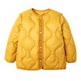 thumbnail image 2 of EnJoCho Girls Oversized Quilted Puffer Coat, Soli𝖽 Color Button Down Lightweight Outerwear, Soft Warm Padded Jacket, Trendy Loose Fit Outerwear for Everyday Casual Autumn & Winter Wear, 2 of 4