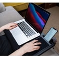 thumbnail image 6 of Yolispa Home Office Lap Desk with Device Ledge, Mouse Pad, and Phone Holder,Portable Lap Laptop Desk Fits up to 15.6 Inch Laptops, 6 of 8