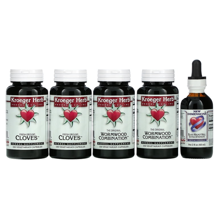 Kroeger Herb Co Wormwood Kit, 5 Piece Herbal Health Set with