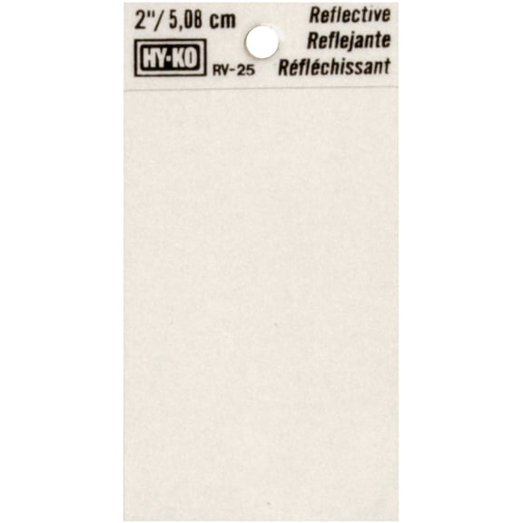 Hy-Ko RV-25/BLNK Vinyl Self-Stick Reflective with Blank Symbol, 2", Black