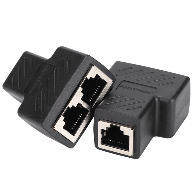 2 divisores Ethernet RJ45 de 1 a 2 vías, conmutadores Ethernet para enrutador, TV Box, cámara de video, computadora