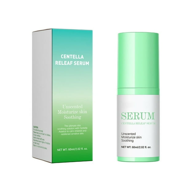 Suero de centella con esencias de aceite, para todo tipo de piel, calmante y relajante, suero facial para el rostro, vegano y sin crueldad animal