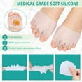 thumbnail image 2 of 2 Pair Gel Toe Separator Metatarsal Pads Kit, Toe Stretcher Bunion Spacer for Orthotic Overlapping Toes, Hammer Toes, Bunion Pain Relief for Barefoot, Wear in Socks or Shoes, 2 of 5