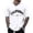 White, variant on NinXxx Men's Oversized City Print Crew Neck Loose Casual Sports Tee White XXXXXL