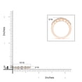 thumbnail image 4 of ANGARA Natural 0.2 Ct. Diamond Non Eternity Anniversary Ring in 14K Rose Gold for Women (Ring Size: 11.5), 4 of 9