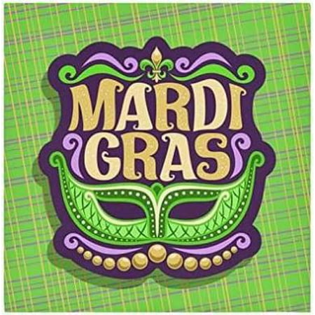 

GZHJMY Mardi Gras Cloth Napkins Set of 4 Oversized Washable Reusable Polyester Dinner Table Napkins for Family Restaurant Party Decor 20 x 20 Inch