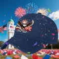 thumbnail image 5 of US 250th Anniversary Patriotic Baseball Cap – Adjustable Vintage Washed Hat with USA Flag Embroidery – Commemorative Cap for Men & Women – Celebrate 1776–2026, 5 of 5