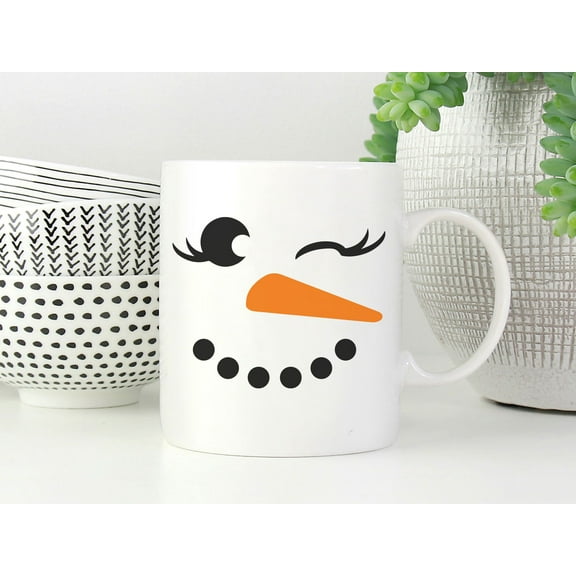 Snowman Face Stencil - Art and Wall Stencil (6"x6")