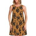 thumbnail image 1 of Balery Snake Vestidos de verano para mujer con estampado: vestido holgado sin mangas, vestido playero informal y cómodo para días calurosos., 1 of 7